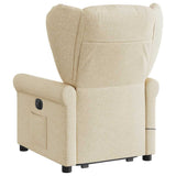 Fauteuil inclinable de massage électrique Crème Tissu
