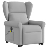 Fauteuil inclinable de massage électrique gris nuage tissu