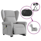 Fauteuil inclinable de massage électrique gris nuage tissu