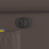 Fauteuil de massage inclinable électrique marron brillant