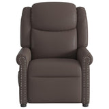 Fauteuil de massage inclinable électrique marron brillant