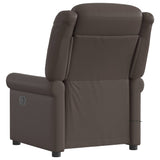 Fauteuil de massage inclinable électrique marron brillant