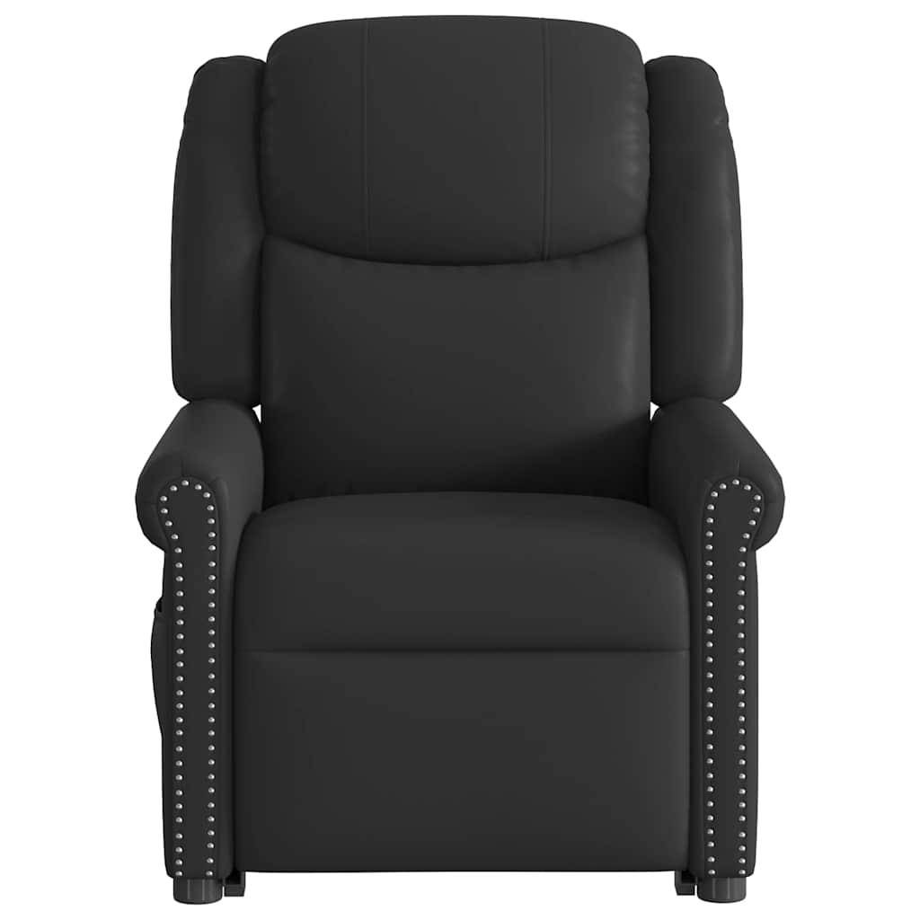 Fauteuil inclinable noir brillant similicuir