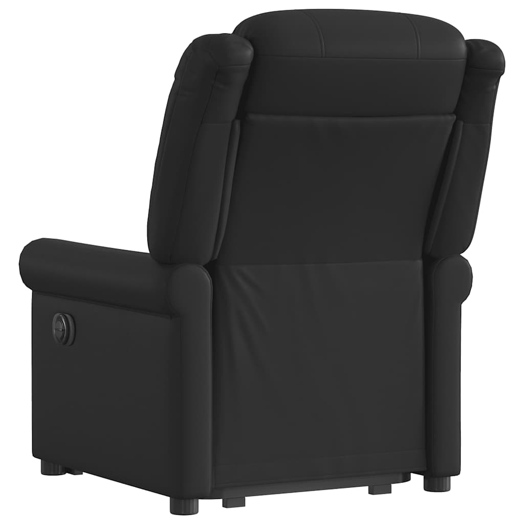 Fauteuil inclinable noir brillant similicuir