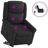 Fauteuil de massage inclinable noir brillant similicuir