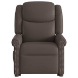 Fauteuil de massage inclinable marron brillant similicuir