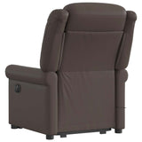 Fauteuil de massage inclinable marron brillant similicuir