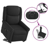 Fauteuil inclinable massage électrique noir brillant similicuir