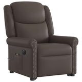 Fauteuil inclinable massage électrique marron brillant