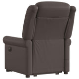 Fauteuil inclinable massage électrique marron brillant
