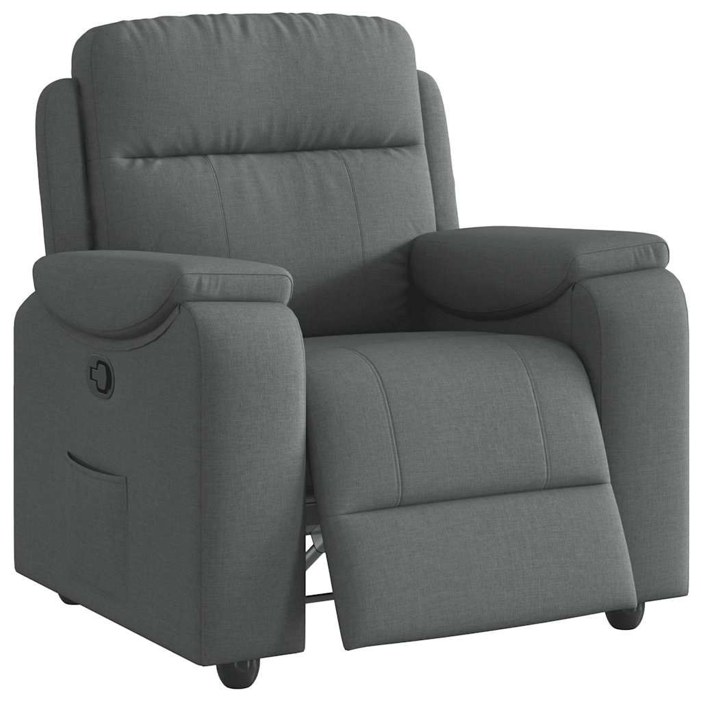 Fauteuil inclinable Gris foncé Tissu