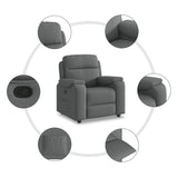 Fauteuil inclinable Gris foncé Tissu