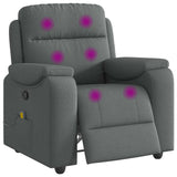 Fauteuil de massage inclinable Gris foncé Tissu