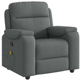 Fauteuil de massage inclinable Gris foncé Tissu