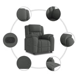 Fauteuil inclinable Gris foncé Tissu