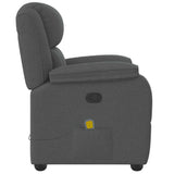 Fauteuil de massage inclinable Gris foncé Tissu