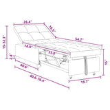 Canapé-Lit Gris clair 194 x 67 x 37 cm tissu