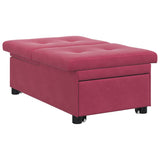 Canapé-lit Rouge bordeaux 67 x 194 x 38 cm Velours