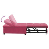 Canapé-lit Rouge bordeaux 67 x 194 x 38 cm Velours