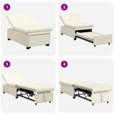 Canapé-lit Crème 67 x 194 x 38 cm Velours