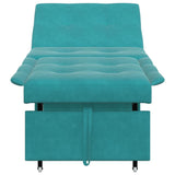Canapé-lit Turquoise 67 x 194 x 38 cm Velours