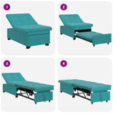 Canapé-lit Turquoise 67 x 194 x 38 cm Velours