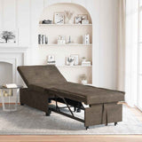 Canapé-lit Gris foncé 67 x 194 x 38 cm Cuir suédé faux