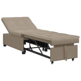 Canapé-Lit avec coussin Taupe 67 x 194 x 82 cm Contreplaqué