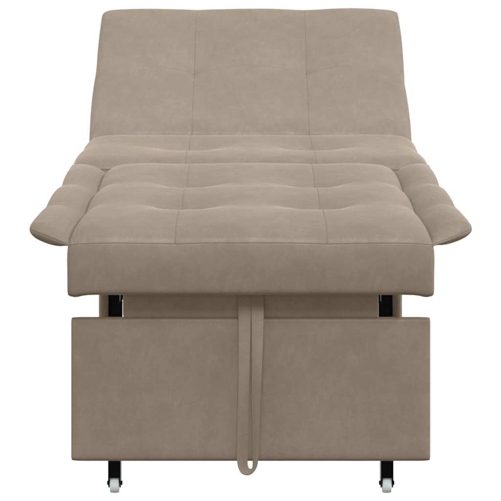 Canapé-Lit avec coussin Taupe 67 x 194 x 82 cm Contreplaqué