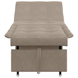 Canapé-Lit avec coussin Taupe 67 x 194 x 82 cm Contreplaqué
