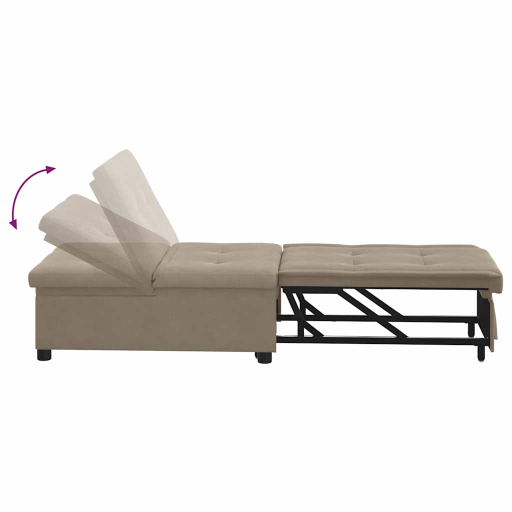 Canapé-Lit avec coussin Taupe 67 x 194 x 82 cm Contreplaqué