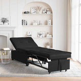 Canapé-Lit avec coussin Noir 67 x 194 x 82 cm Contreplaqué