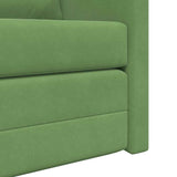 Canapé-lit avec coussin Vert clair 122 x 70 x 60 cm Velours
