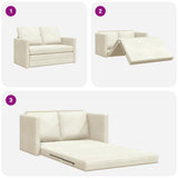 Canapé-lit avec coussin Crème 122 x 70 x 60 cm Velours