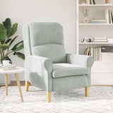 fauteuil Gris clair 76 x 94 x 102 cm Velours