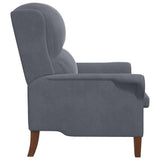 fauteuil Gris foncé 76 x 94 x 102 cm Velours