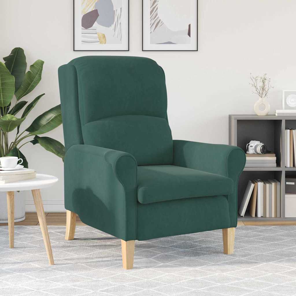 fauteuil Vert foncé 76 x 94 x 102 cm Velours