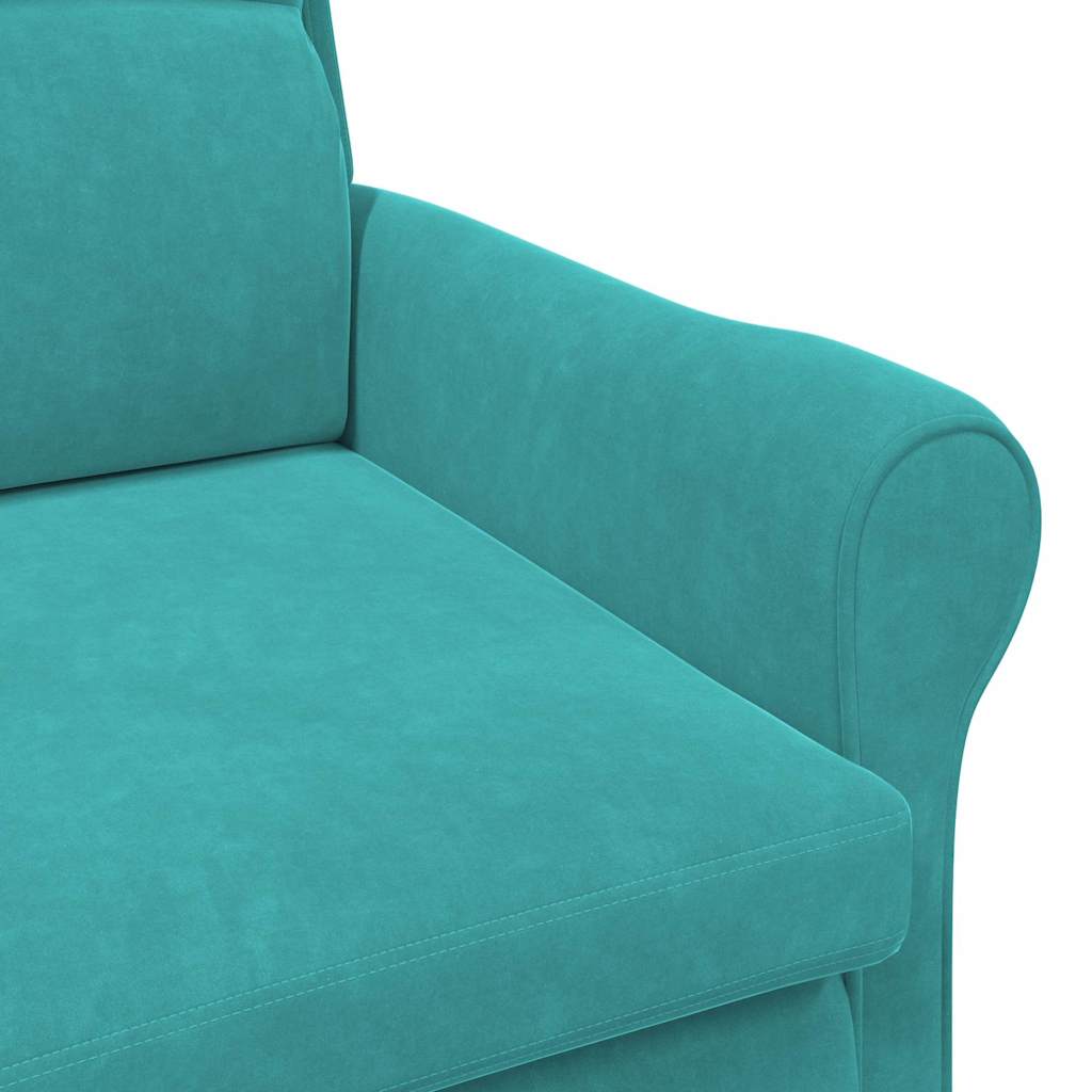 fauteuil Turquoise 76 x 94 x 102 cm Velours