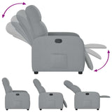 Fauteuil inclinable Gris clair Tissu