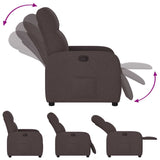 Fauteuil inclinable Marron foncé Tissu