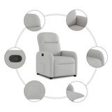 Fauteuil inclinable gris nuage tissu