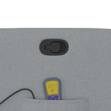 Fauteuil de massage inclinable Gris clair Tissu