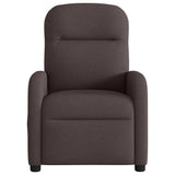 Fauteuil de massage inclinable Marron foncé Tissu