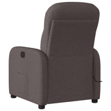 Fauteuil de massage inclinable Marron foncé Tissu