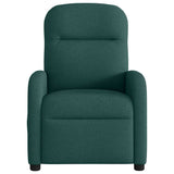 Fauteuil de massage inclinable Vert foncé Tissu