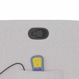 Fauteuil de massage inclinable gris nuage tissu