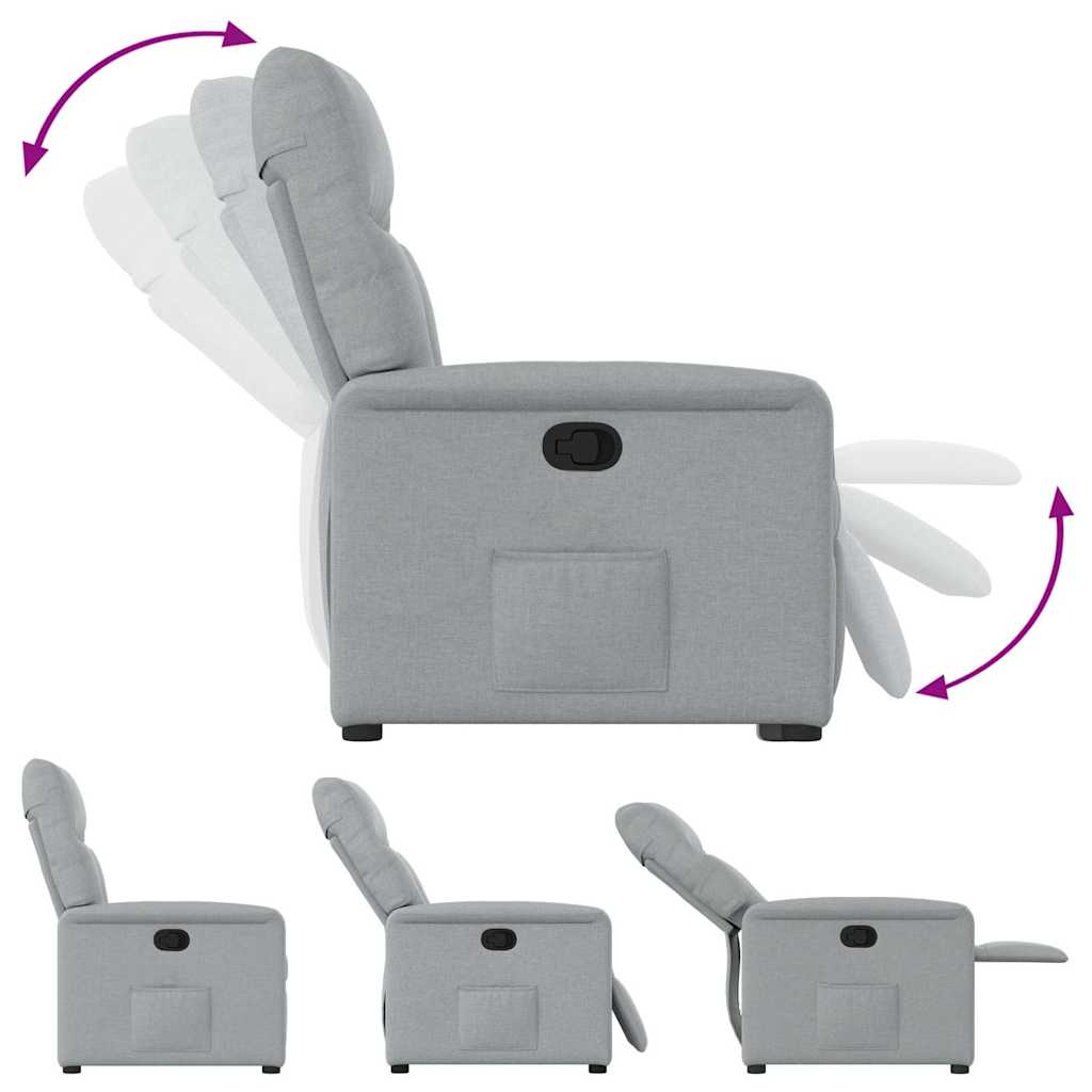 Fauteuil inclinable Gris clair Tissu