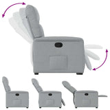 Fauteuil inclinable Gris clair Tissu