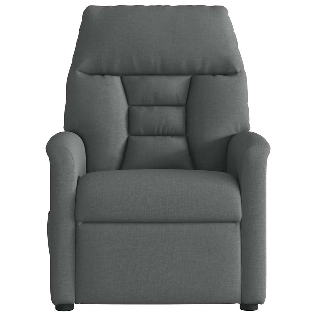 Fauteuil inclinable en tissu gris foncé