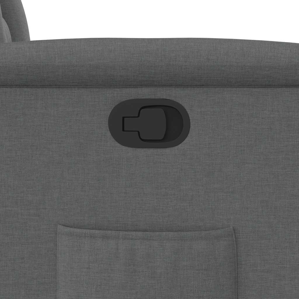 Fauteuil inclinable en tissu gris foncé
